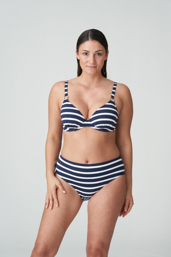 NAYARIT Water Blue half padded plunge bikini top