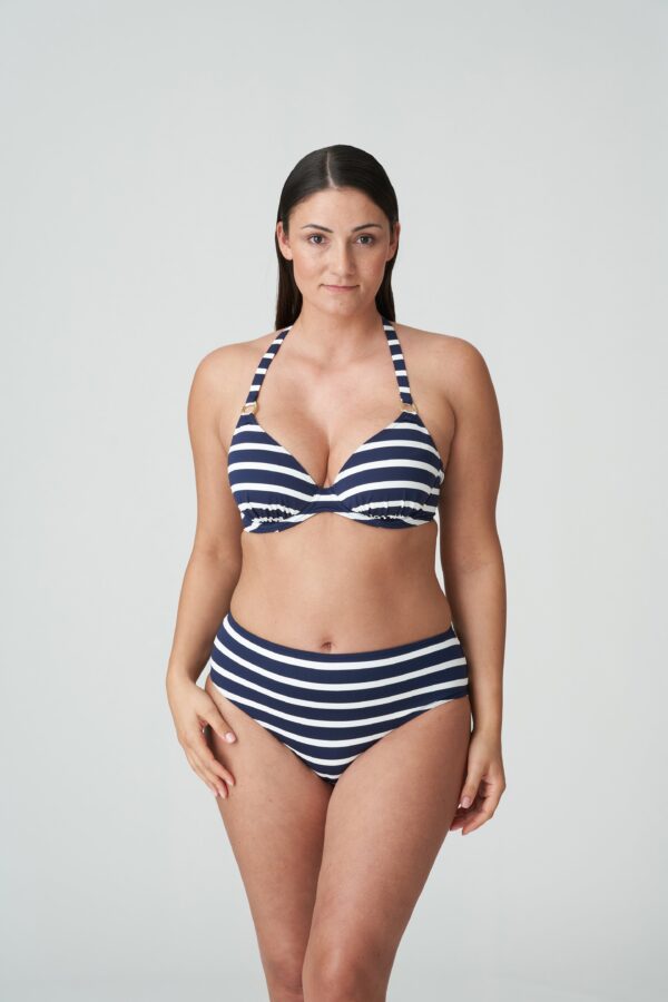 NAYARIT Water Blue half padded plunge bikini top
