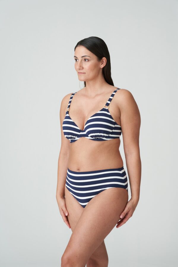 NAYARIT Water Blue half padded plunge bikini top