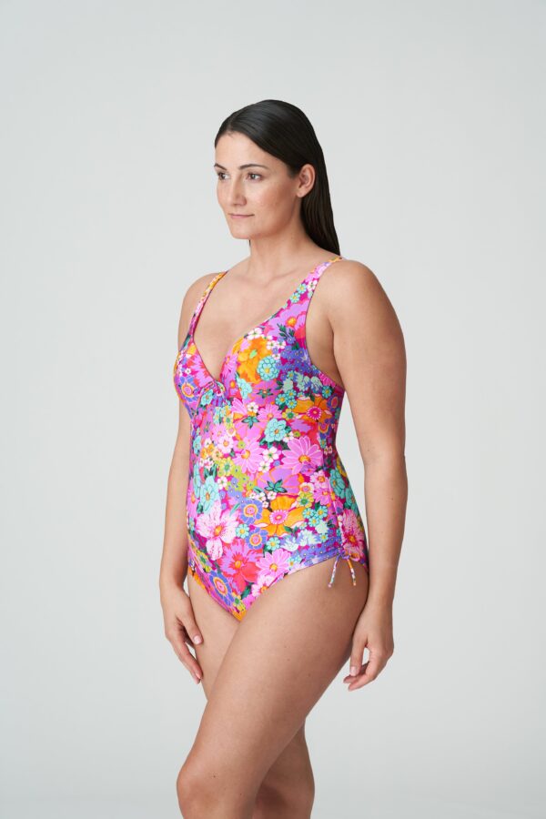 NAJAC Floral Explosion plunge swimsuit