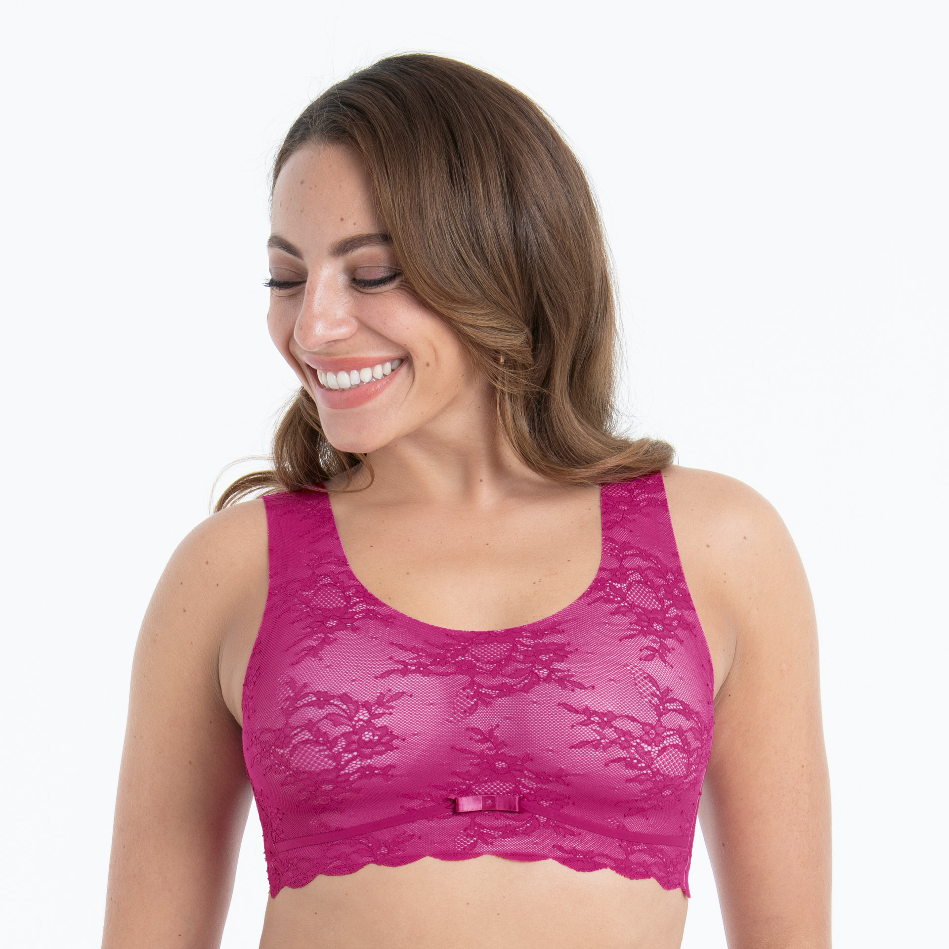 Anita Essentials Lace toppiliivi hakaskiinnityksellä Candy pink
