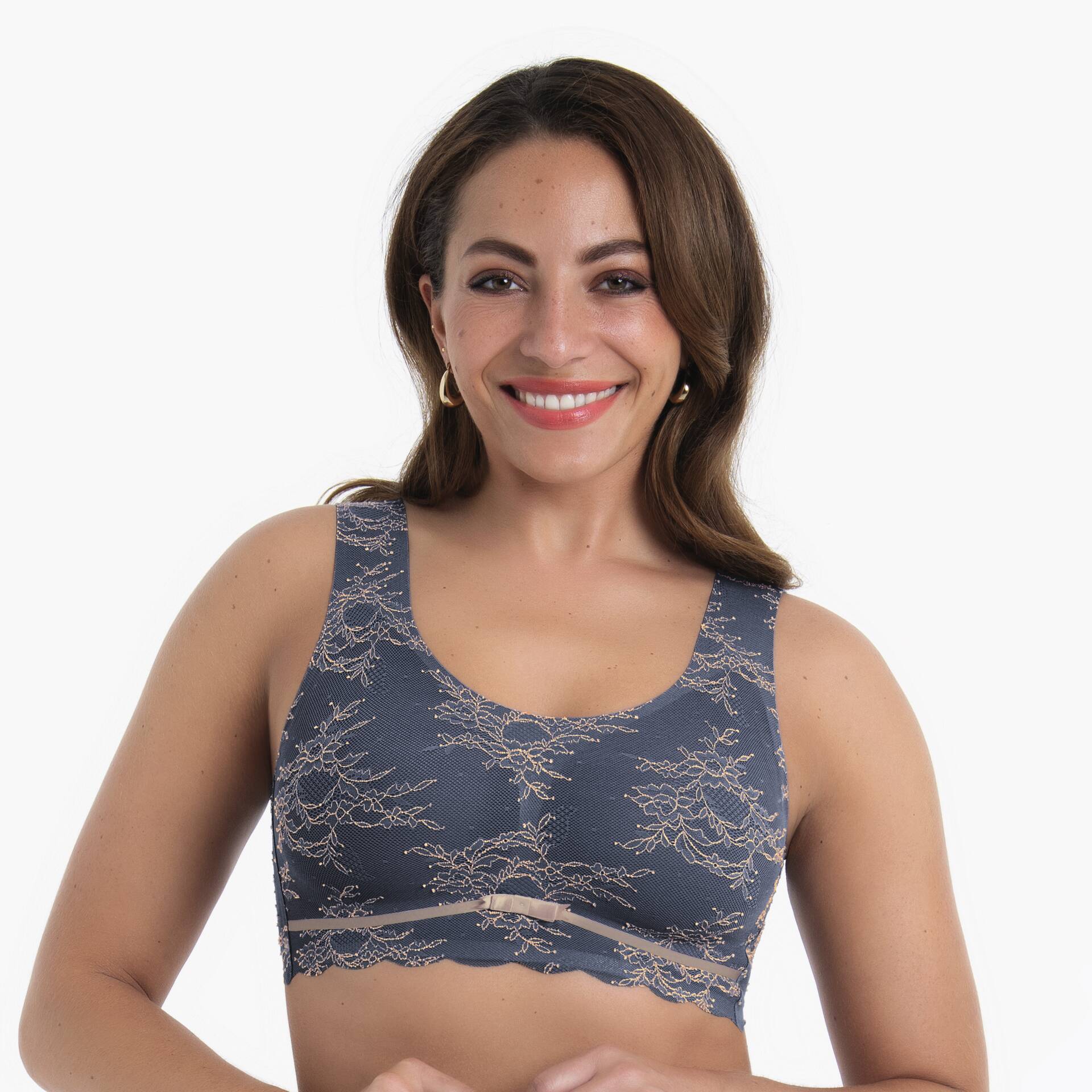 Anita Essentials Lace toppiliivi hakaskiinnitykellä Grey/Rose